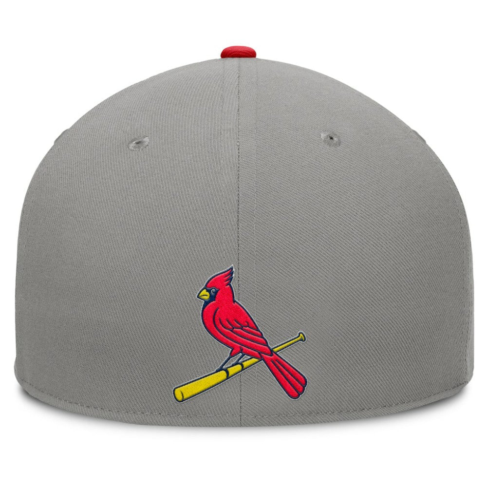 St. Louis Cardinals Fanatics Clubhouse Dugout Fitted Hat - Gray/Red Hats