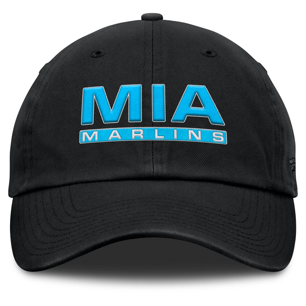Miami Marlins Fanatics Women's Fly Out Adjustable Hat - Black Hats