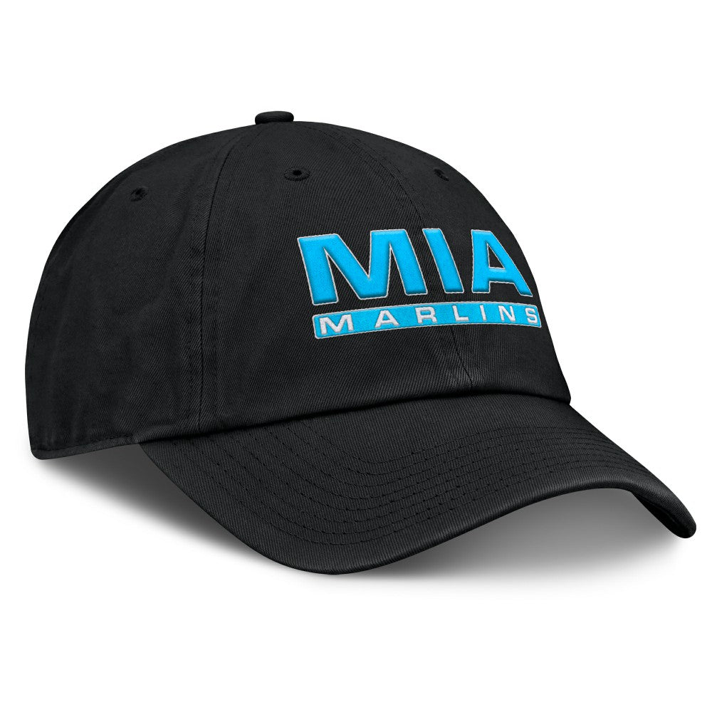 Miami Marlins Fanatics Women's Fly Out Adjustable Hat - Black Hats