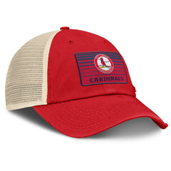 St. Louis Cardinals Fanatics Cooperstown Collection Eastbound Mesh Adjustable Hat - Red/Natural Hats