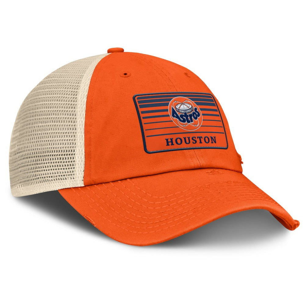 Houston Astros Fanatics Cooperstown Collection Eastbound Mesh Adjustable Hat - Orange/Natural Hats
