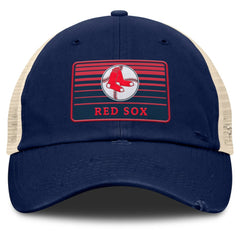 Boston Red Sox Fanatics Cooperstown Collection Eastbound Mesh Adjustable Hat - Navy/Natural Hats
