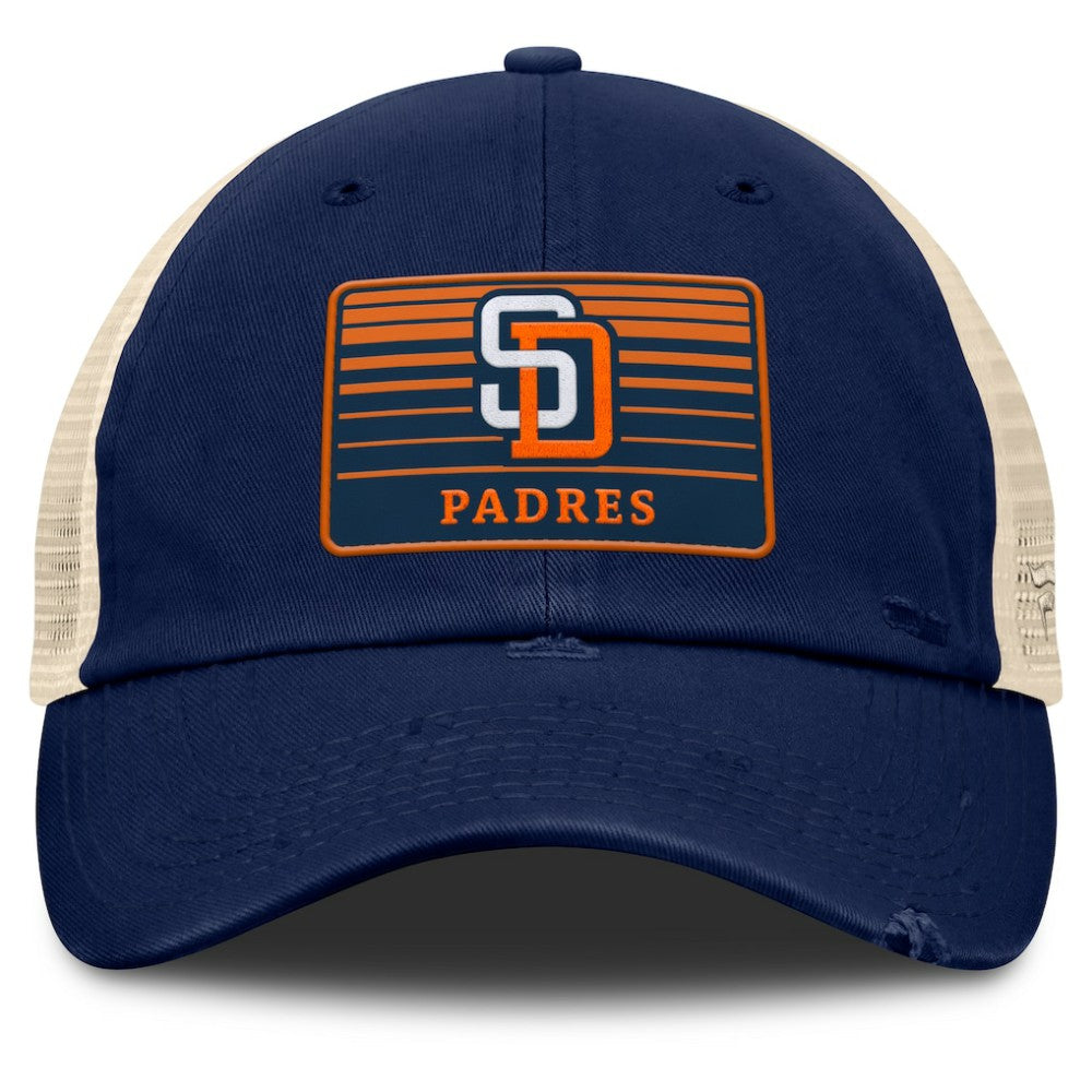 San Diego Padres Fanatics Cooperstown Collection Eastbound Mesh Adjustable Hat - Navy/Natural Hats