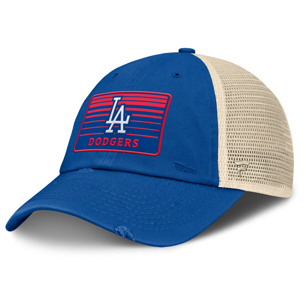 Los Angeles Dodgers Fanatics Cooperstown Collection Eastbound Mesh Adjustable Hat - Royal/Natural Hats