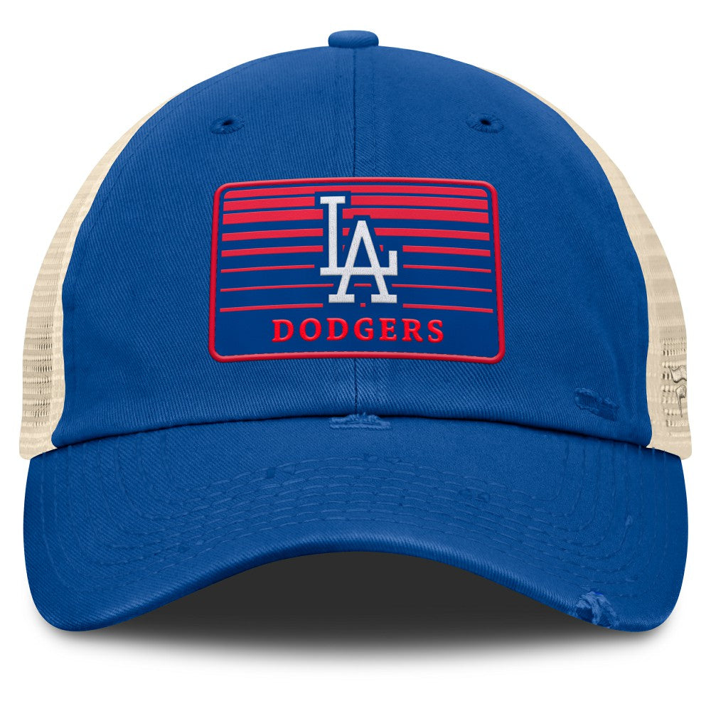 Los Angeles Dodgers Fanatics Cooperstown Collection Eastbound Mesh Adjustable Hat - Royal/Natural Hats