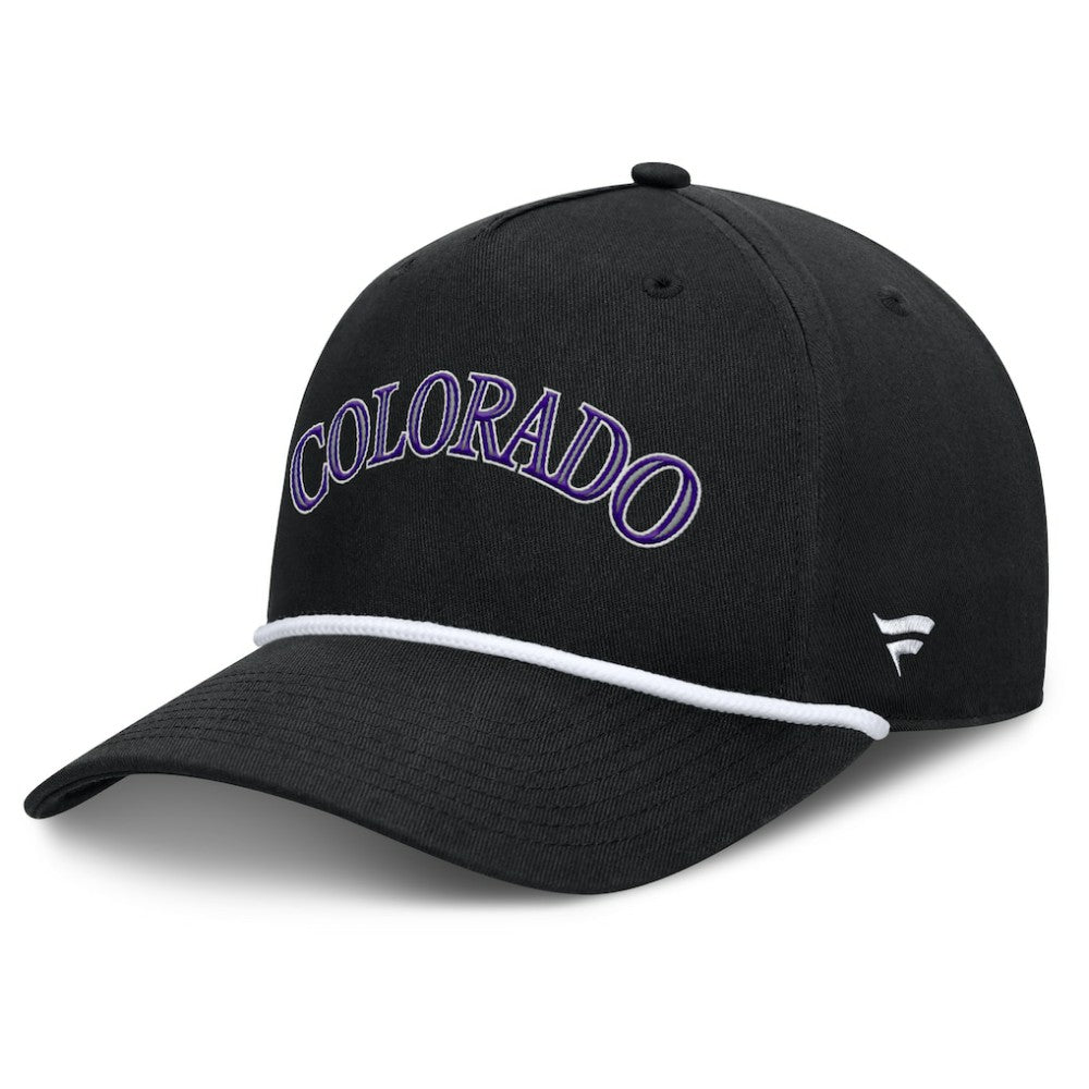 Colorado Rockies Fanatics Clubhouse Foul Ball A-Frame Adjustable Hat - Black Hats