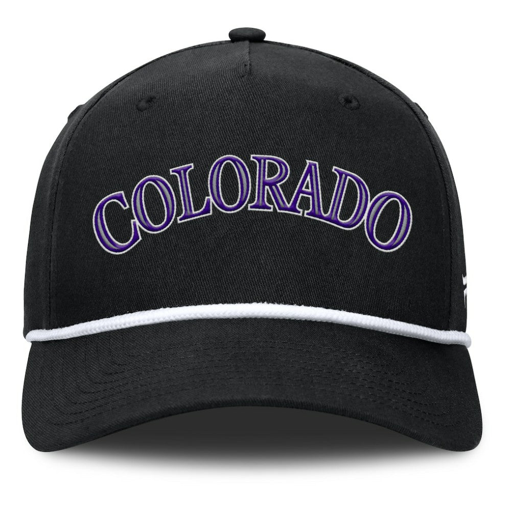 Colorado Rockies Fanatics Clubhouse Foul Ball A-Frame Adjustable Hat - Black Hats