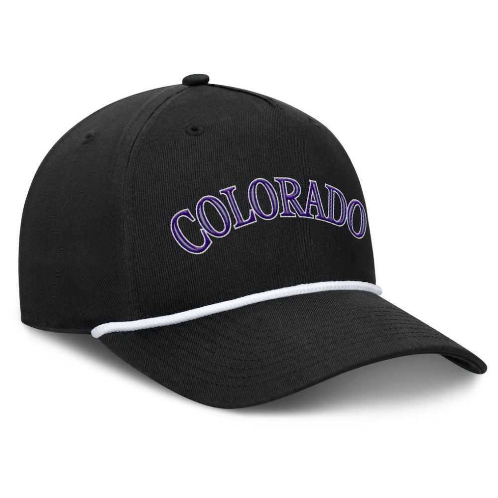 Colorado Rockies Fanatics Clubhouse Foul Ball A-Frame Adjustable Hat - Black Hats