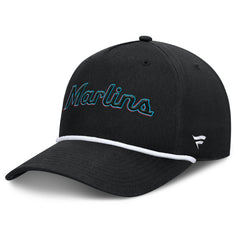 Miami Marlins Fanatics Clubhouse Foul Ball A-Frame Adjustable Hat - Black Hats