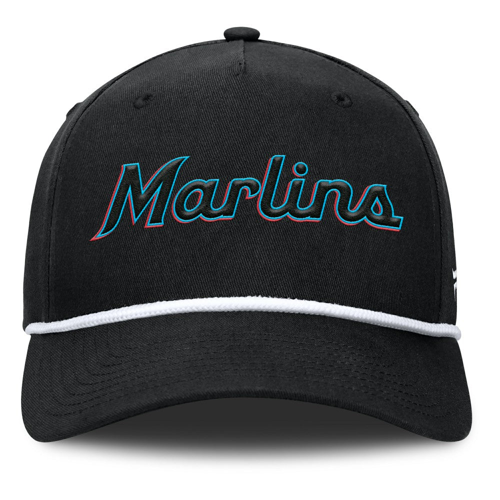 Miami Marlins Fanatics Clubhouse Foul Ball A-Frame Adjustable Hat - Black Hats