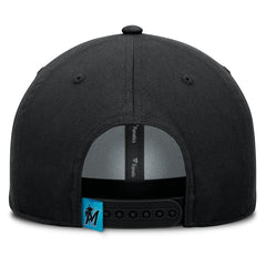 Miami Marlins Fanatics Clubhouse Foul Ball A-Frame Adjustable Hat - Black Hats