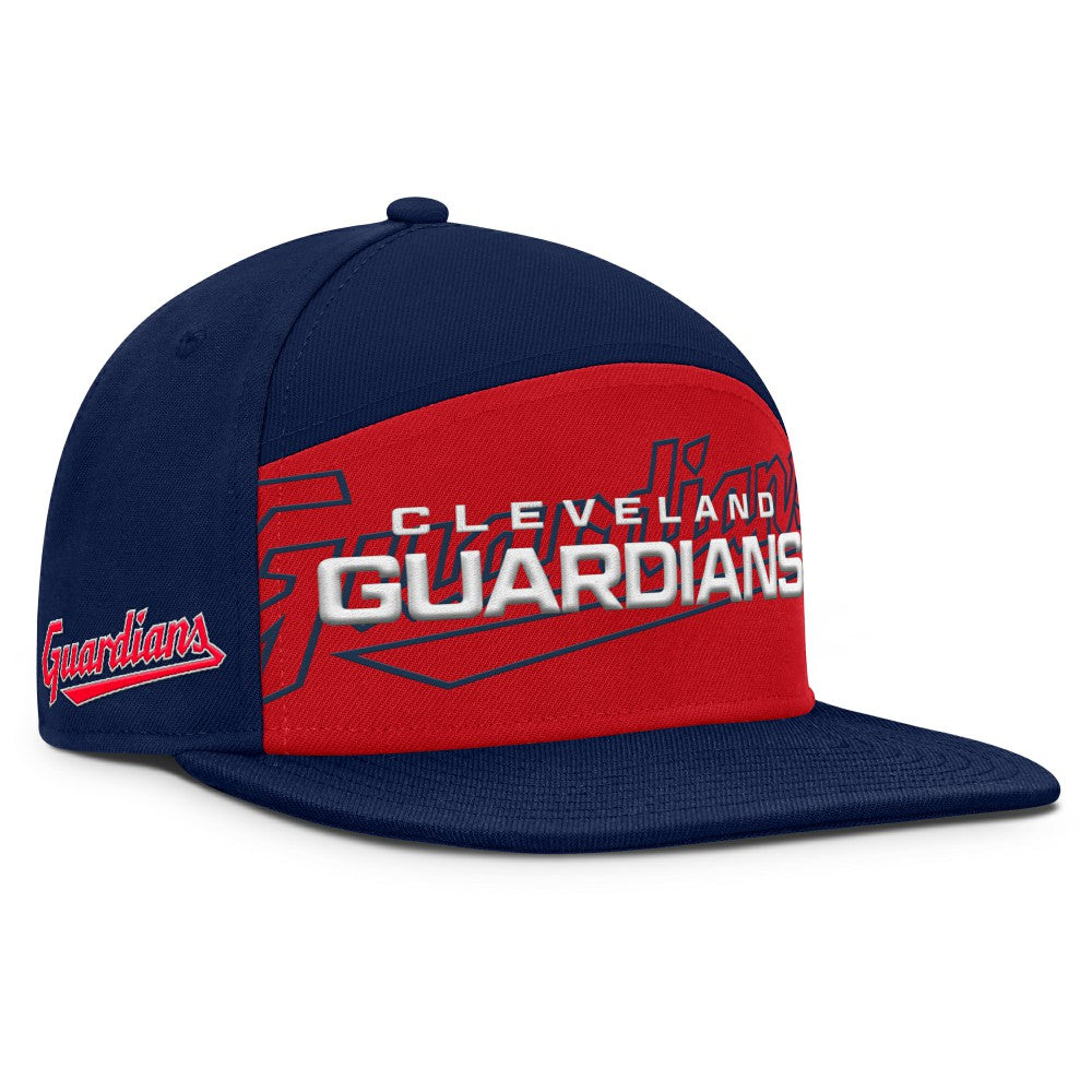 Cleveland Guardians Fanatics Clubhouse Splitter Snapback Hat - Navy/Red Hats