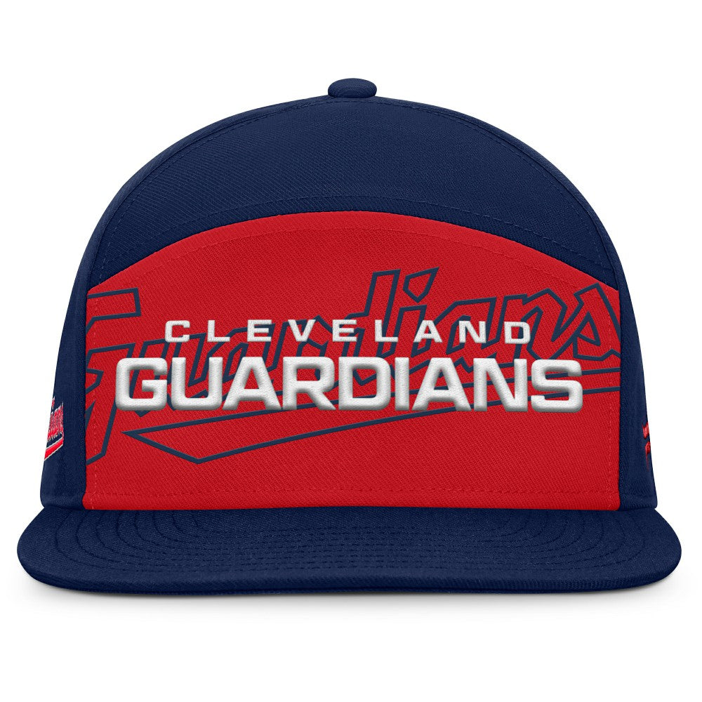 Cleveland Guardians Fanatics Clubhouse Splitter Snapback Hat - Navy/Red Hats
