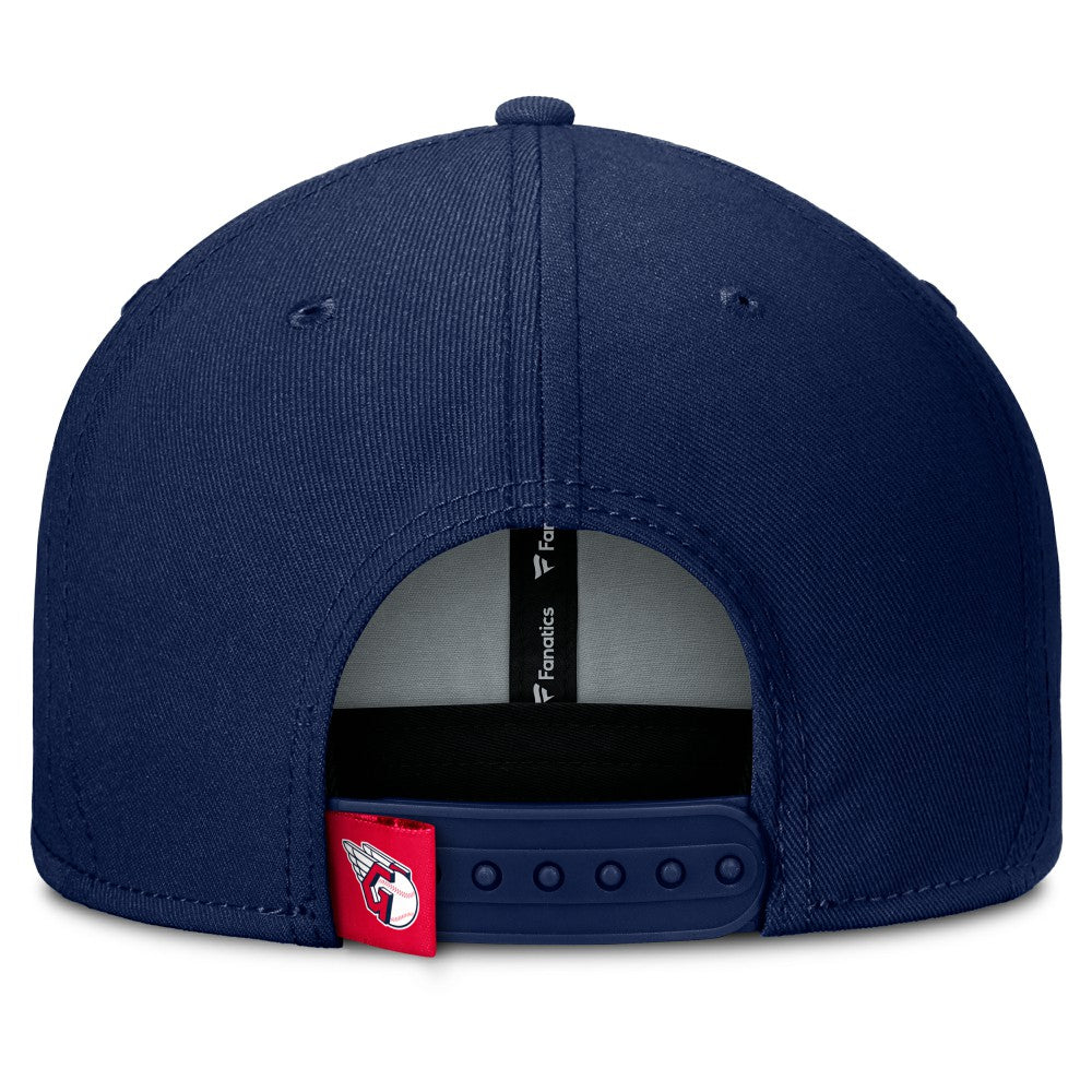Cleveland Guardians Fanatics Clubhouse Splitter Snapback Hat - Navy/Red Hats
