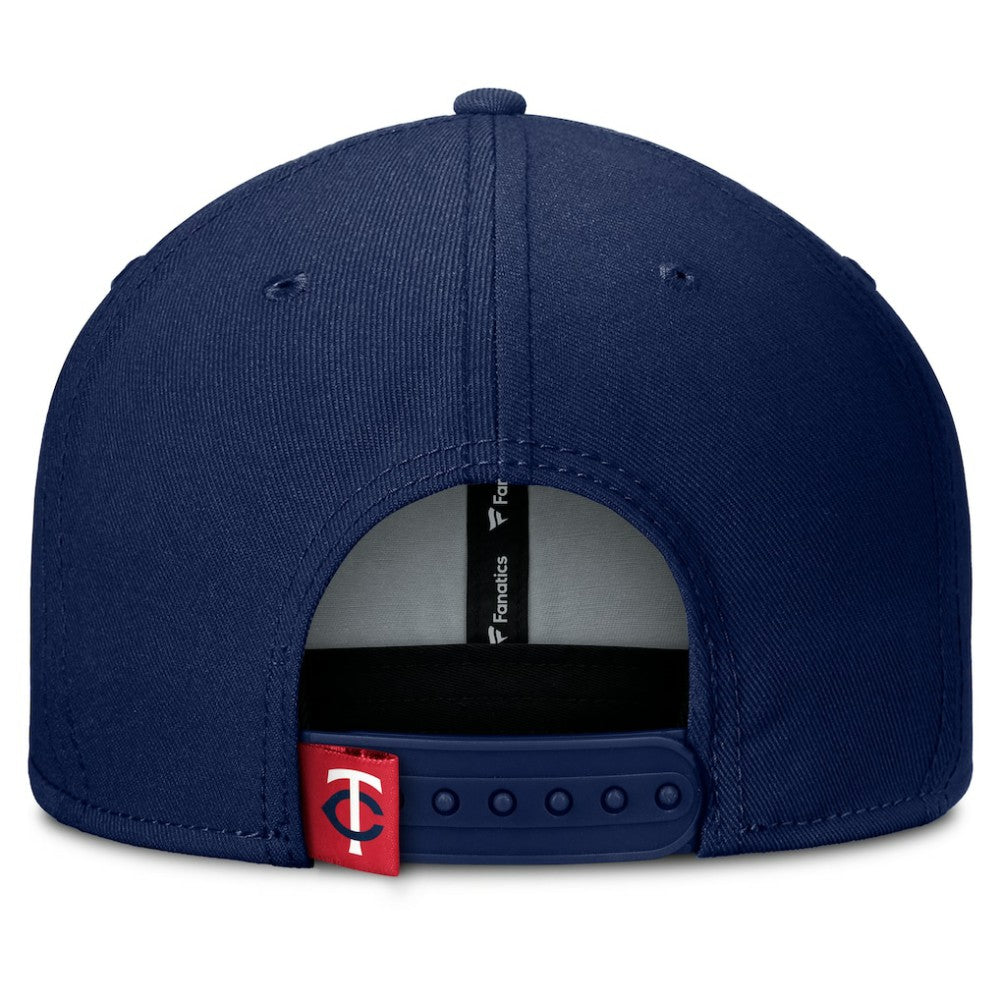 Minnesota Twins Fanatics Clubhouse Splitter Snapback Hat - Navy/Red Hats