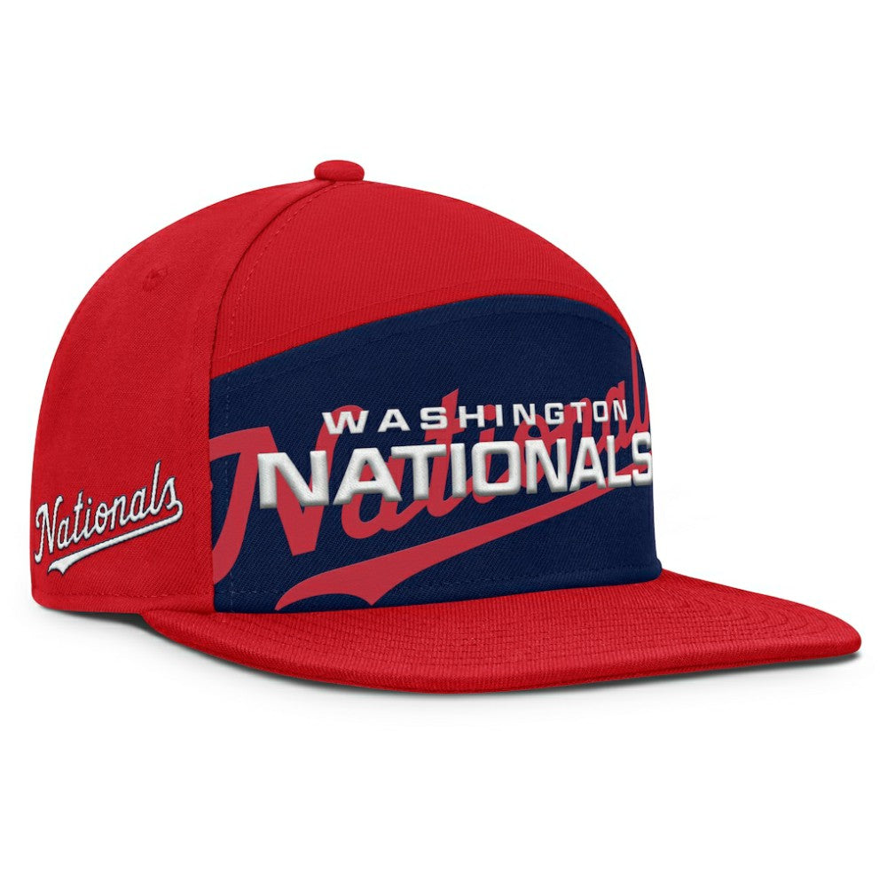 Washington Nationals Fanatics Clubhouse Splitter Snapback Hat - Red/Navy Hats