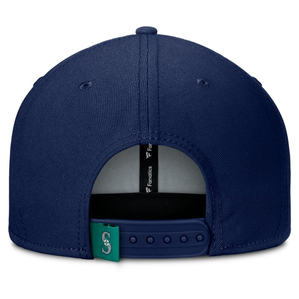 Seattle Mariners Fanatics Clubhouse Splitter Snapback Hat - Navy/Teal Hats