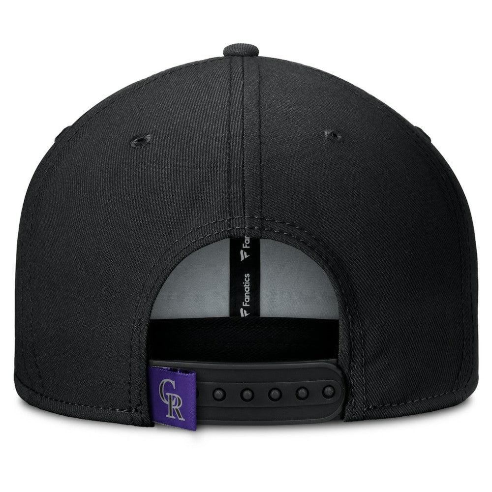 Colorado Rockies Fanatics Clubhouse Splitter Snapback Hat - Black/Purple Hats
