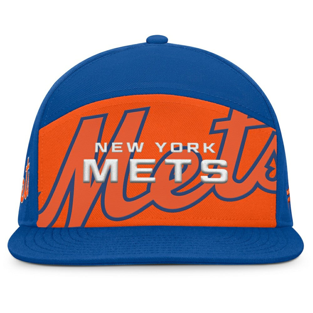 New York Mets Fanatics Clubhouse Splitter Snapback Hat - Royal/Orange Hats