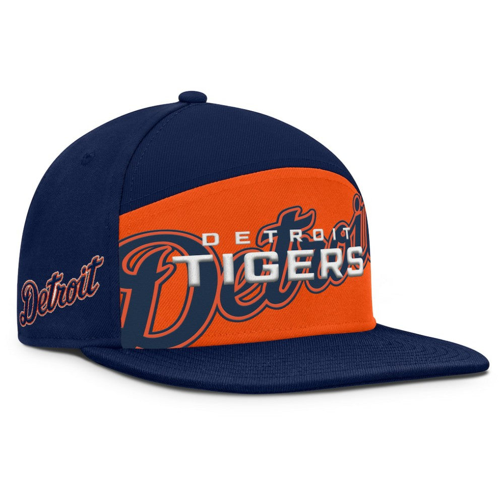 Detroit Tigers Fanatics Clubhouse Splitter Snapback Hat - Navy/Orange Hats