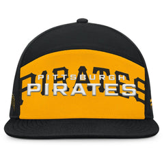 Pittsburgh Pirates Fanatics Clubhouse Splitter Snapback Hat - Black/Gold Hats