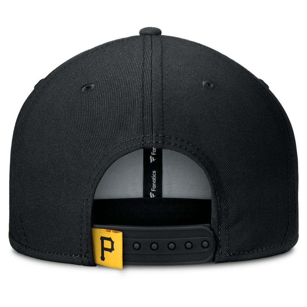 Pittsburgh Pirates Fanatics Clubhouse Splitter Snapback Hat - Black/Gold Hats