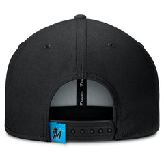 Miami Marlins Fanatics Clubhouse Splitter Snapback Hat - Black/Blue Hats