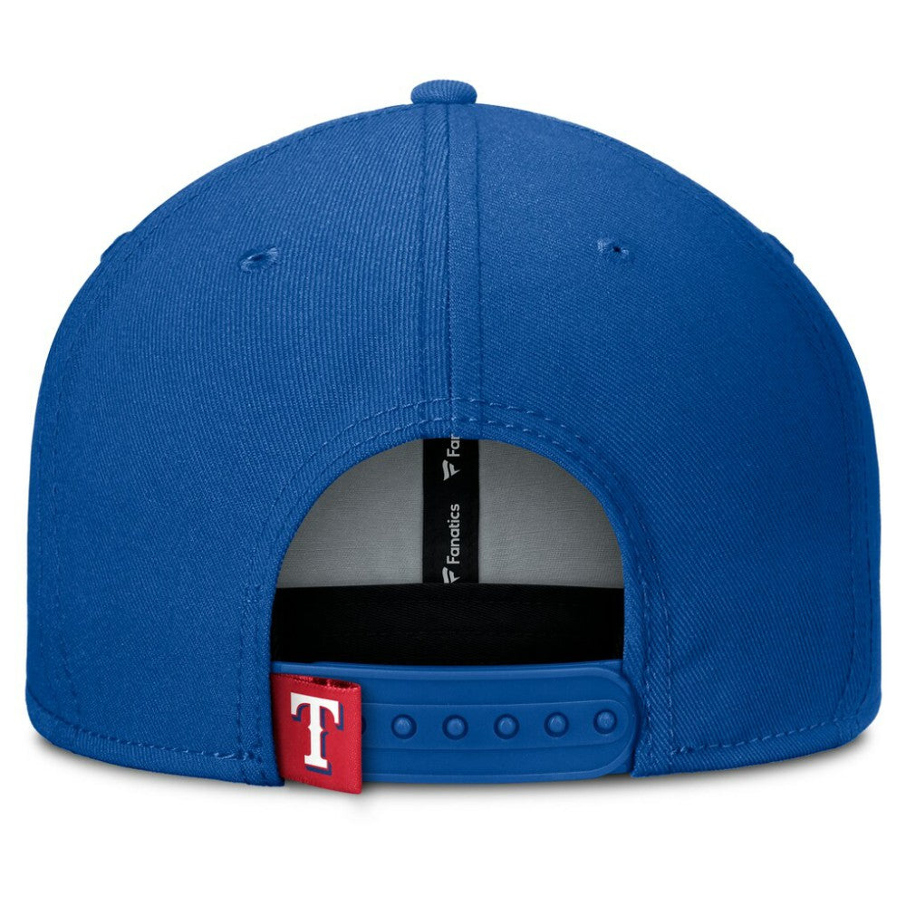 Texas Rangers Fanatics Clubhouse Splitter Snapback Hat - Royal/Red Hats
