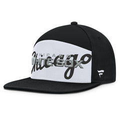 Chicago White Sox Fanatics Clubhouse Splitter Snapback Hat - Black/White Hats