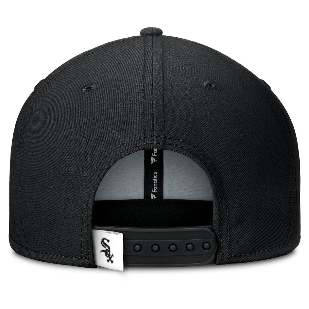 Chicago White Sox Fanatics Clubhouse Splitter Snapback Hat - Black/White Hats