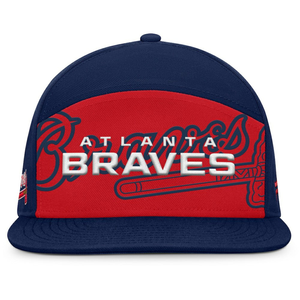 Atlanta Braves Fanatics Clubhouse Splitter Snapback Hat - Navy/Red Hats