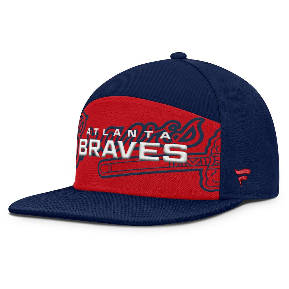Atlanta Braves Fanatics Clubhouse Splitter Snapback Hat - Navy/Red Hats