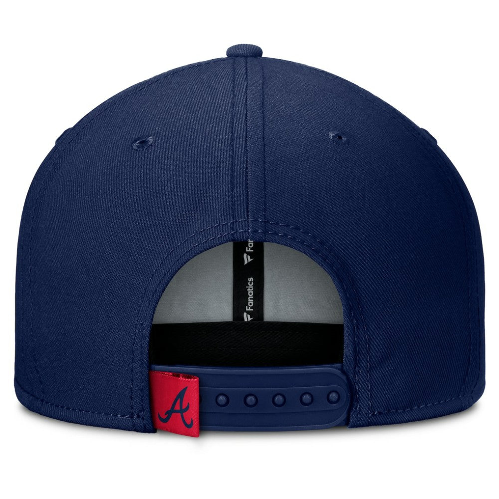 Atlanta Braves Fanatics Clubhouse Splitter Snapback Hat - Navy/Red Hats