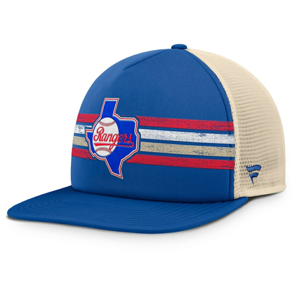 Texas Rangers Fanatics Cooperstown Collection Powers Snapback Hat - Royal/Natural Hats