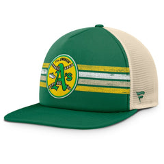 Athletics Fanatics Cooperstown Collection Powers Snapback Hat - Green/Natural Hats