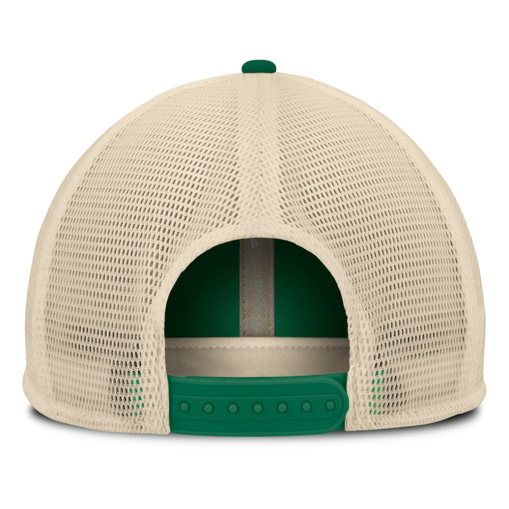 Athletics Fanatics Cooperstown Collection Powers Snapback Hat - Green/Natural Hats