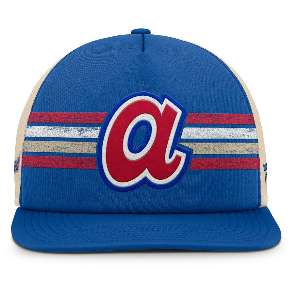 Atlanta Braves Fanatics Cooperstown Collection Powers Snapback Hat - Royal/Natural Hats