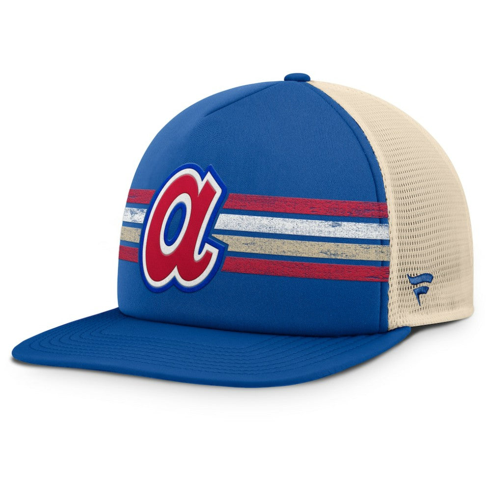 Atlanta Braves Fanatics Cooperstown Collection Powers Snapback Hat - Royal/Natural Hats