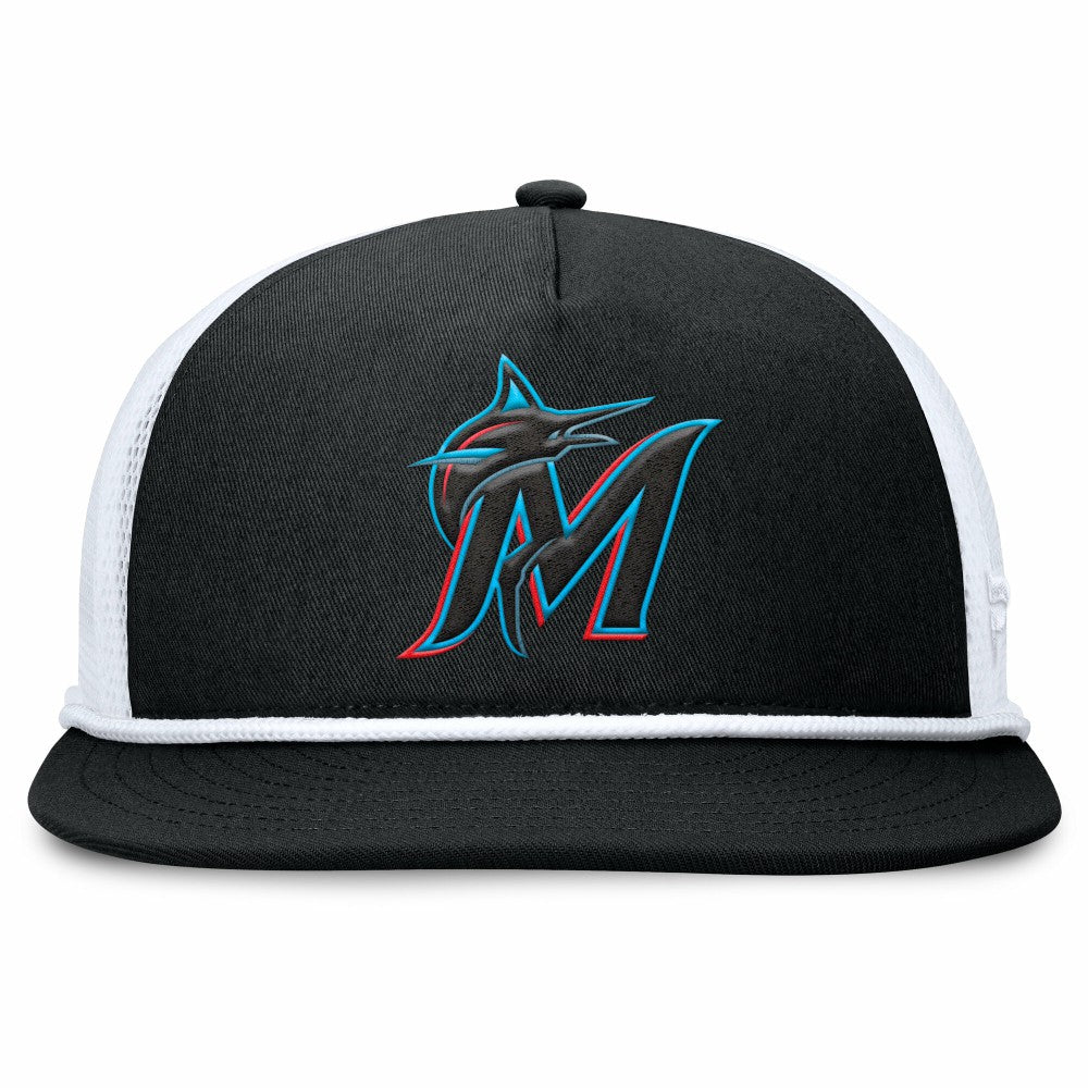 Miami Marlins Fanatics Clubhouse Change Up Snapback Hat - Black/White Hats