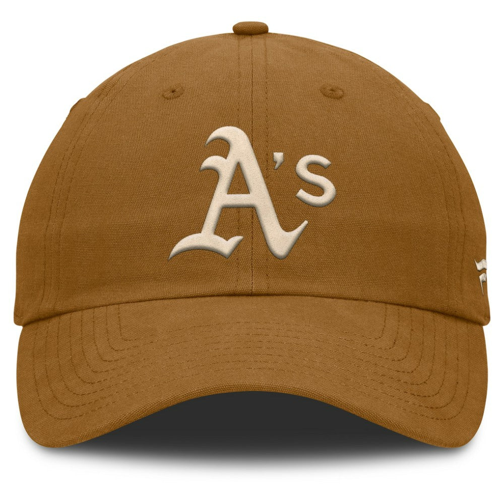 Athletics Fanatics Act Natural Chopper Adjustable Hat - Brown Hats