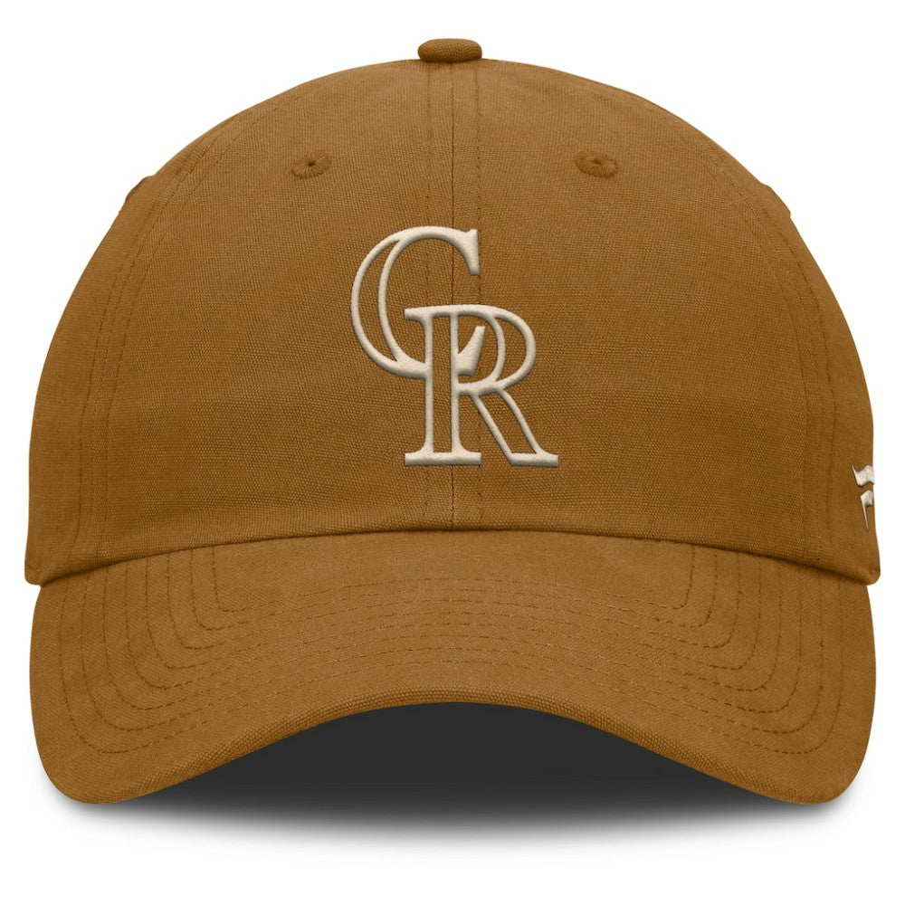 Colorado Rockies Fanatics Act Natural Chopper Adjustable Hat - Brown Hats