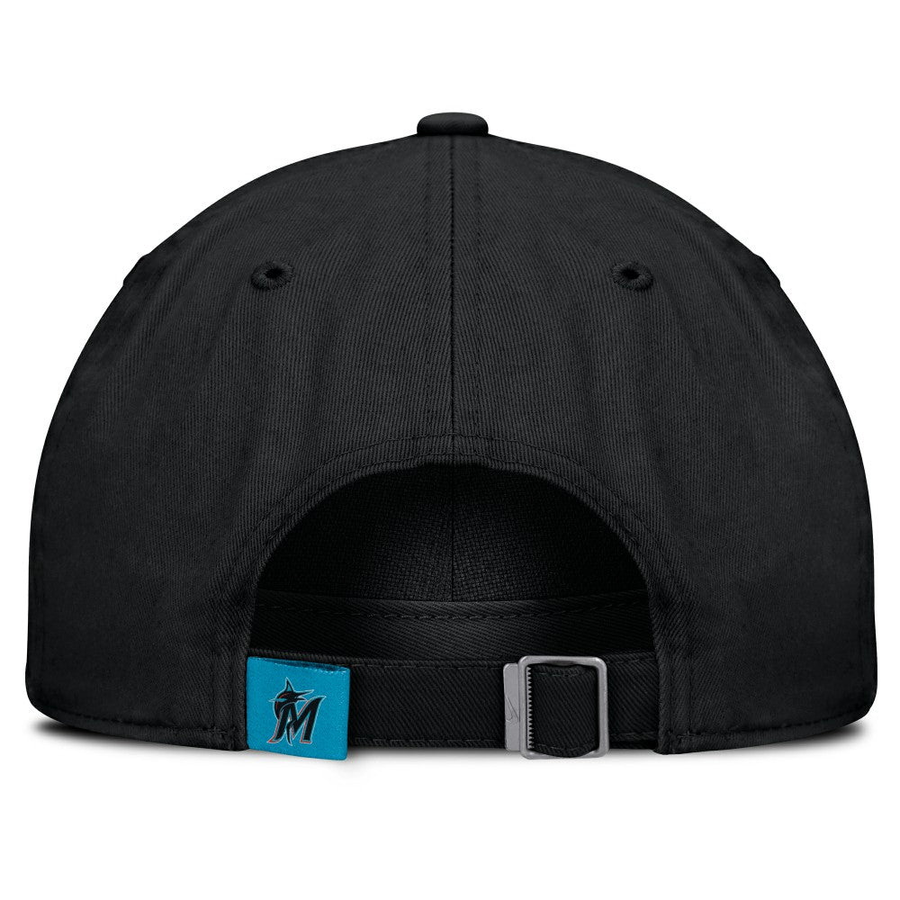 Miami Marlins Nike Club Adjustable Hat - Black Hats