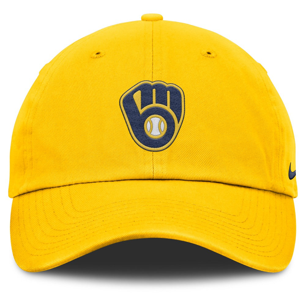 Milwaukee Brewers Nike Club Adjustable Hat - Gold Hats
