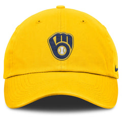 Milwaukee Brewers Nike Club Adjustable Hat - Gold Hats