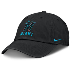 Miami Marlins Nike Club Adjustable Hat - Black Hats