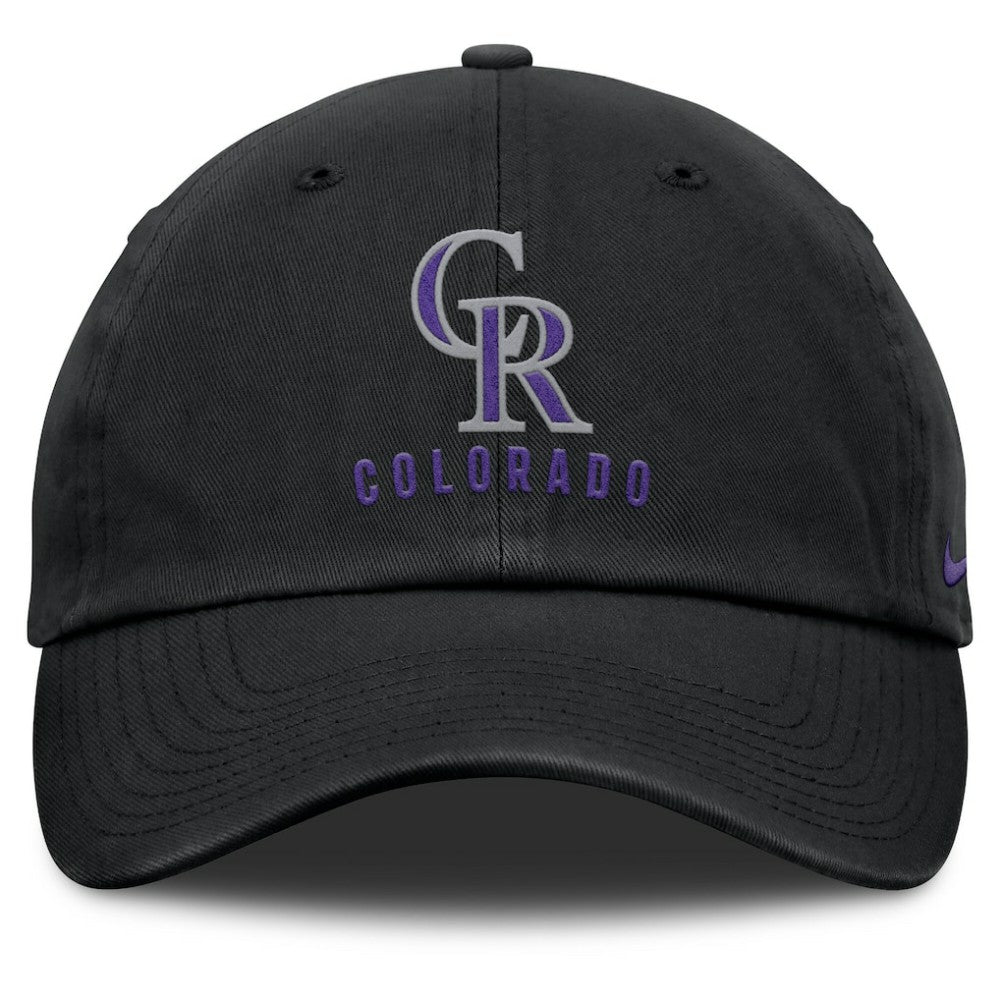 Colorado Rockies Nike Club Adjustable Hat - Black Hats