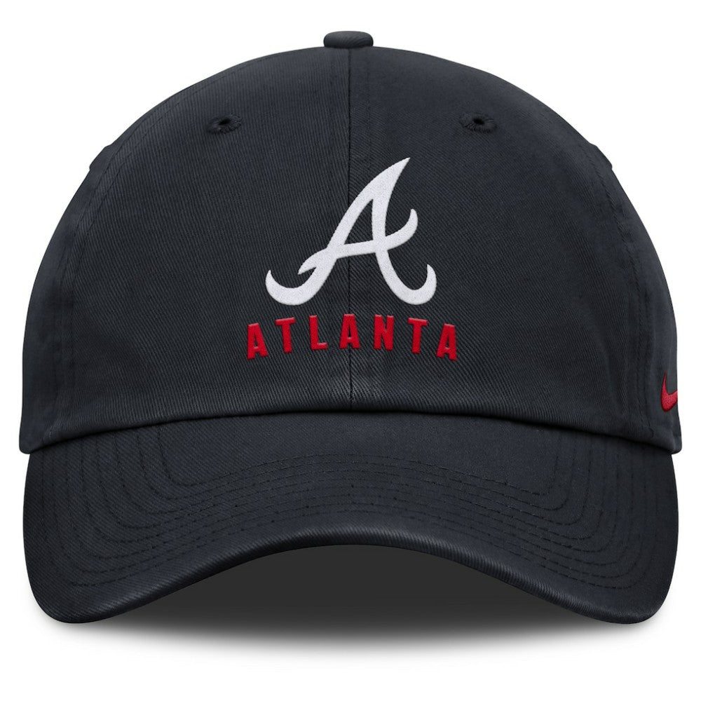 Atlanta Braves Nike Club Adjustable Hat - Navy Hats