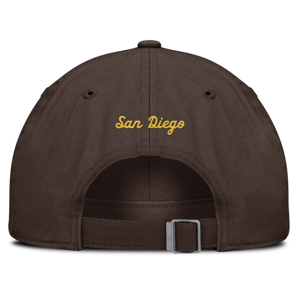 San Diego Padres Nike Club Adjustable Hat - Brown Hats