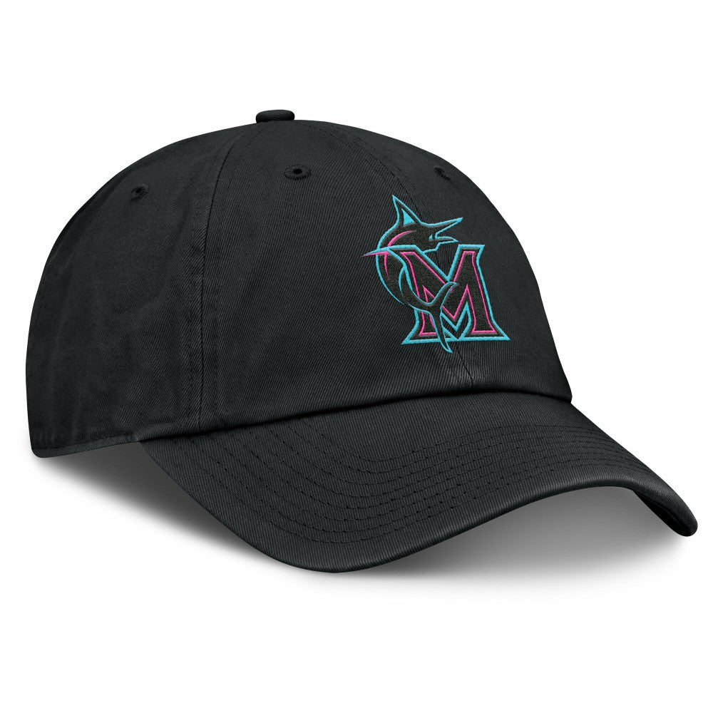 Miami Marlins Nike Unisex 2025 City Connect Club Adjustable Hat - Black Hats