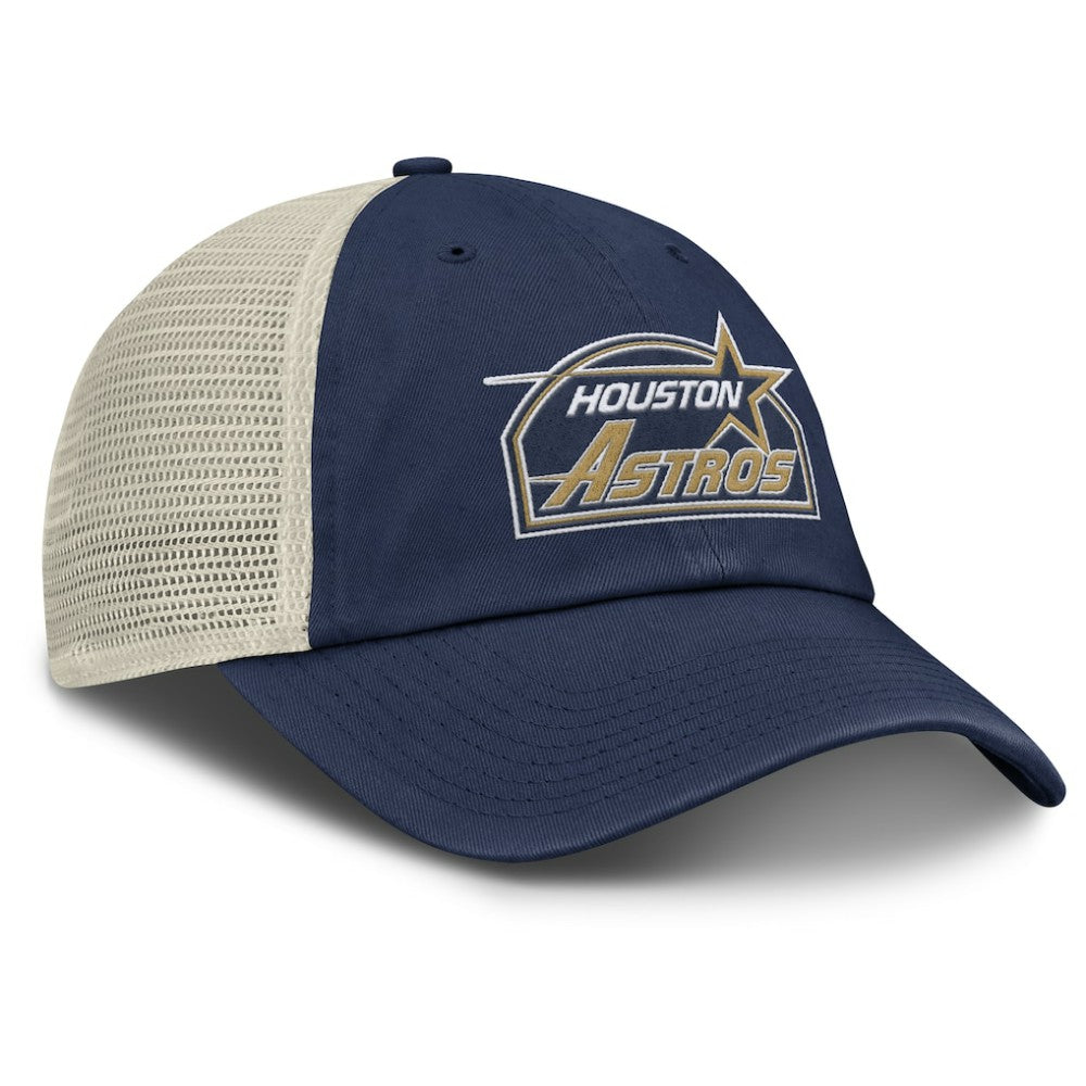 Houston Astros Nike Cooperstown Collection Club Trucker Adjustable Hat - Navy/Natural Hats